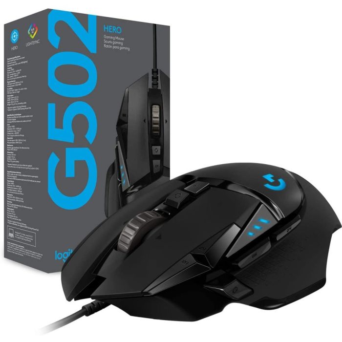 Logitech G502 Hero High Performance Wired USB Gaming Mouse, Hero 25K Sensor