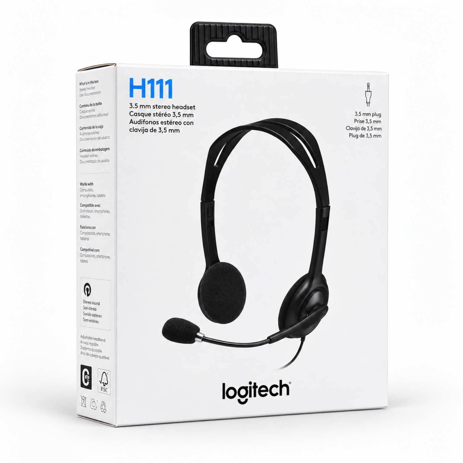 Logitech Wired Headphone H111 Single Pin