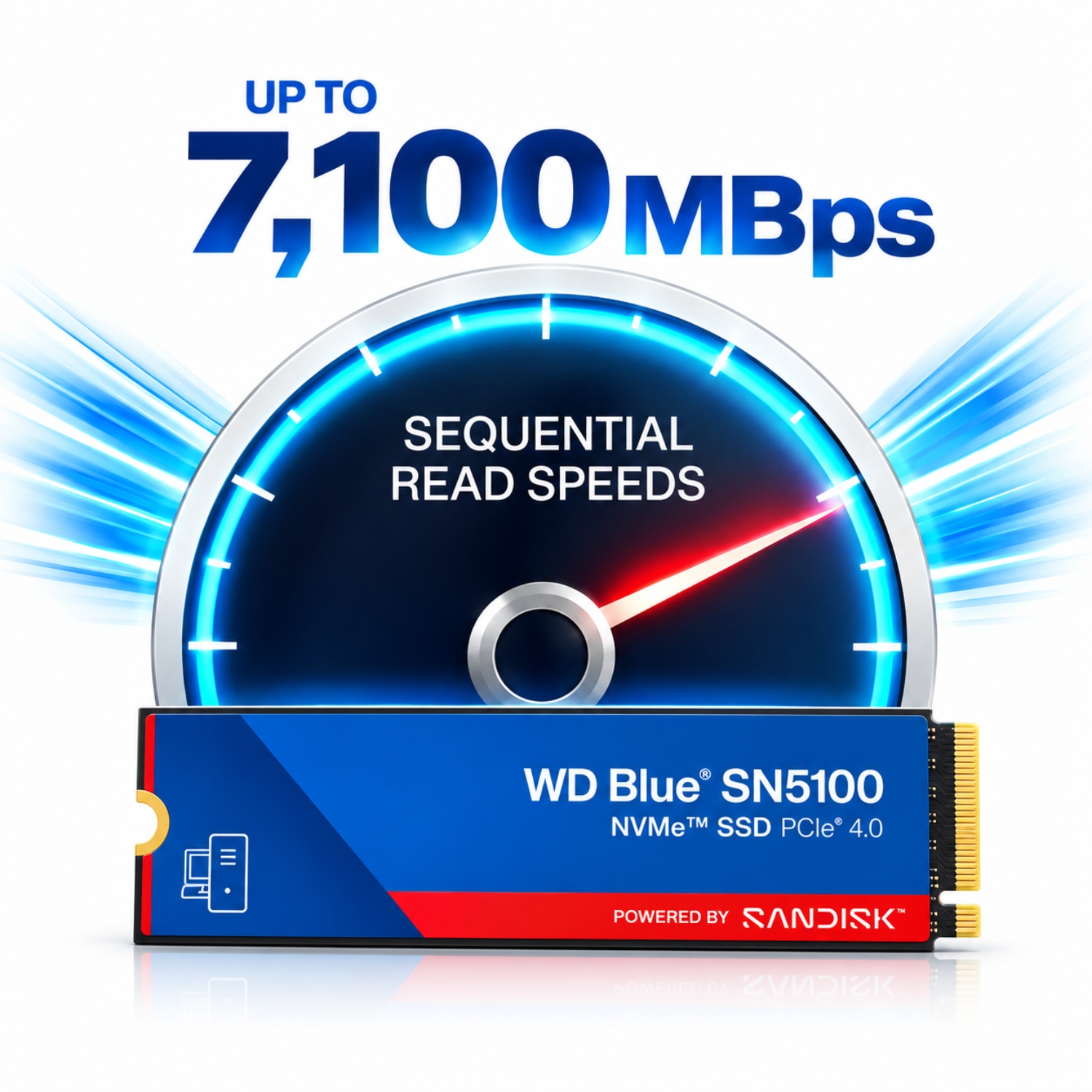 WD Blue SN5100 500GB M.2 NVMe SSD - Up to 6600MB/s | Vardhman