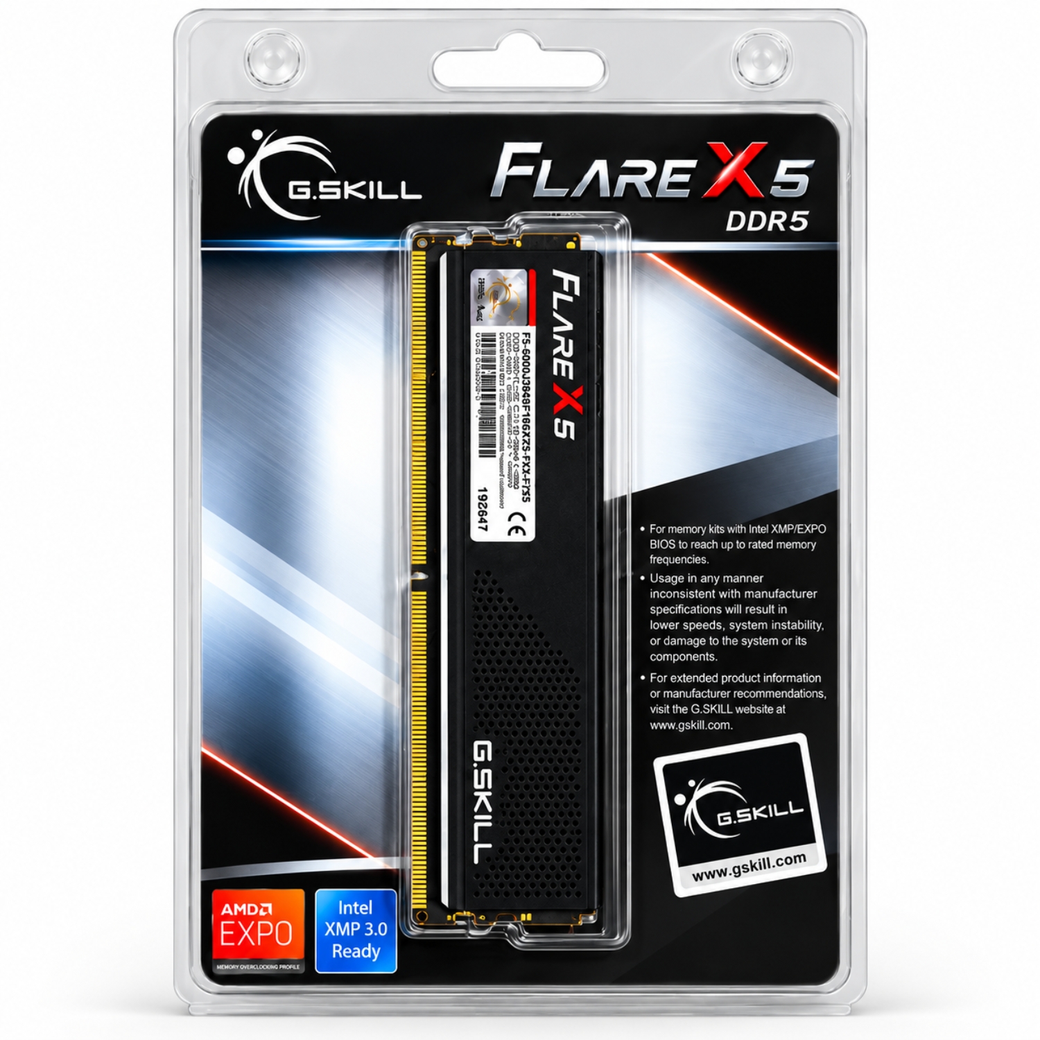 GSKILL Desktop Ram 16Gb DDR5 6000MHz (FLARE X5)