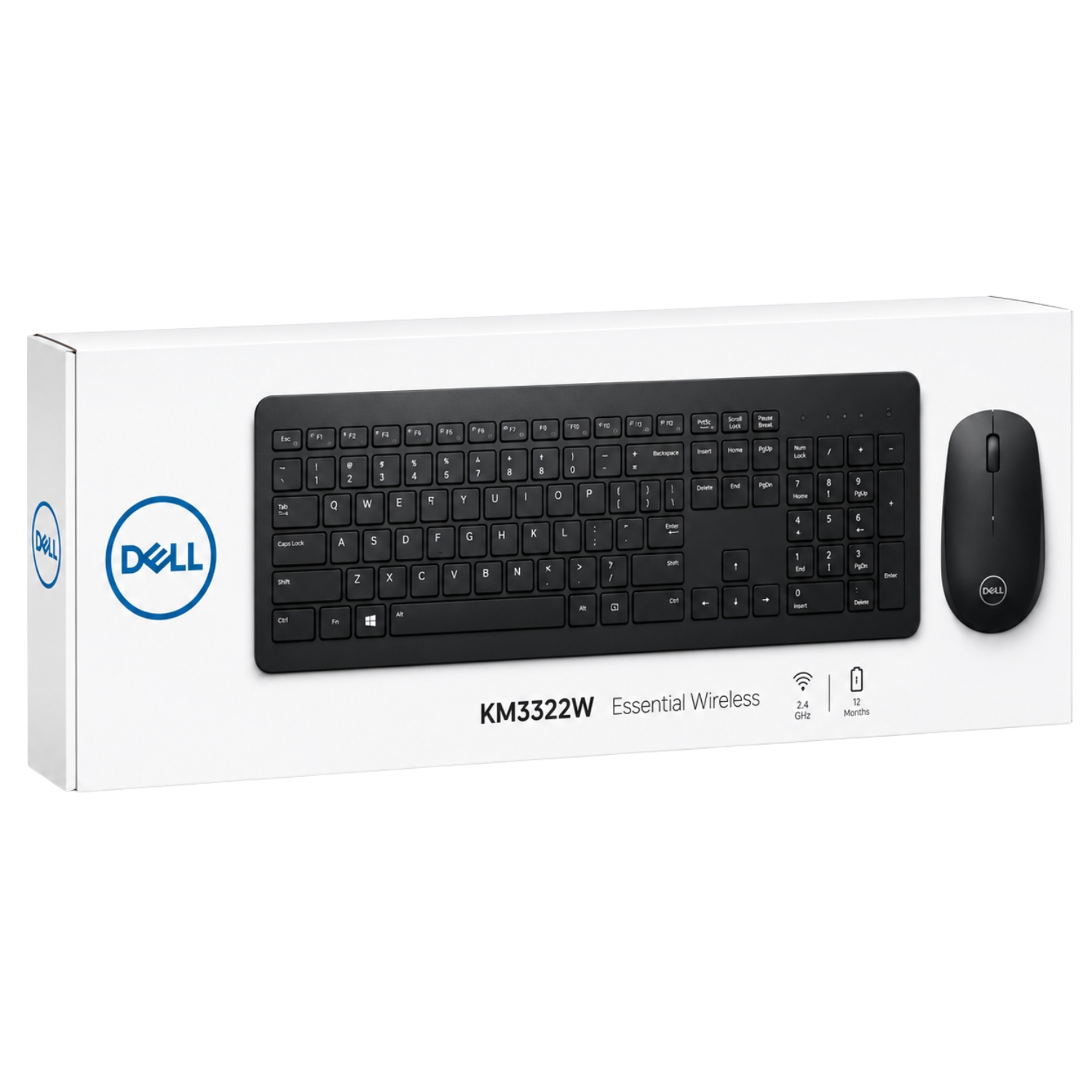 Dell Wireless Keyboard Mouse Combo KM3322W ( Open Box )