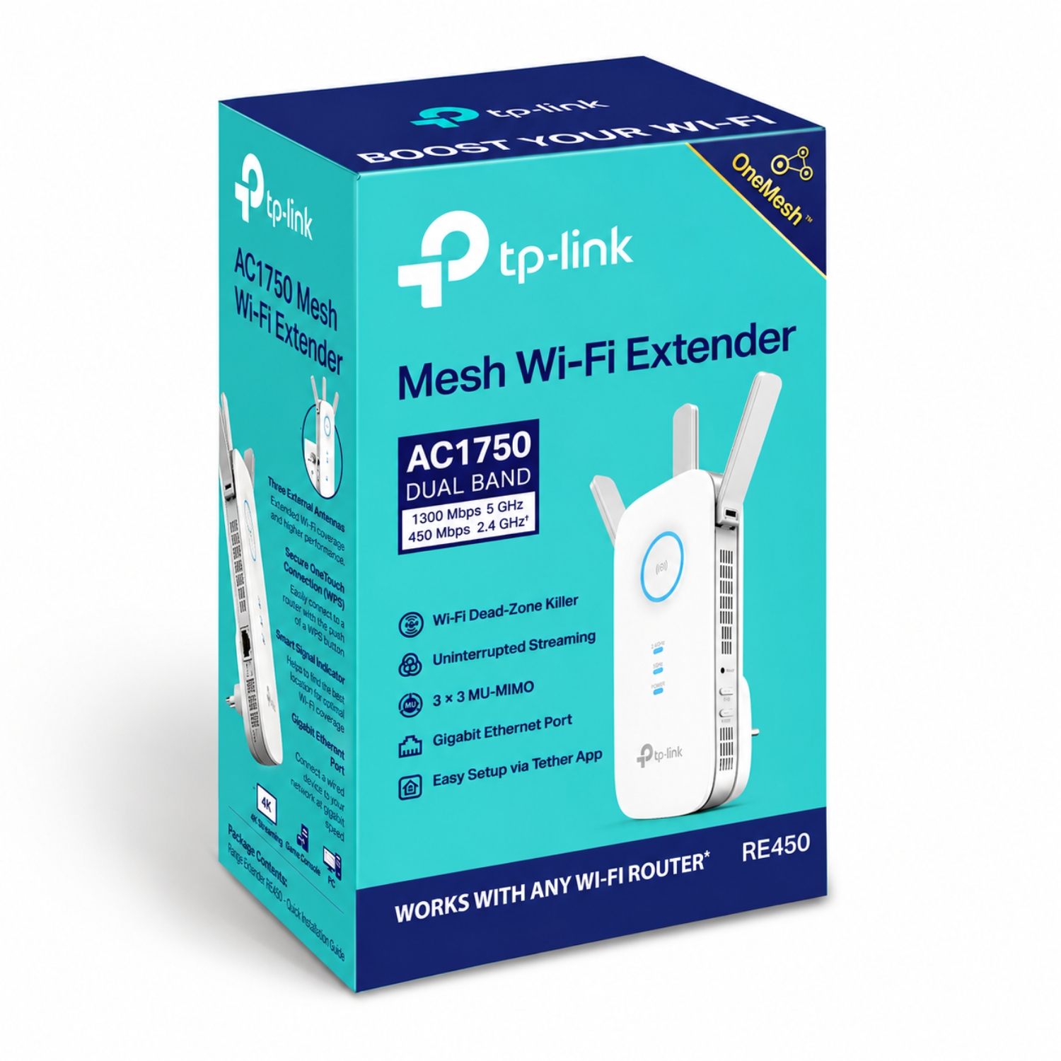 TP-Link RE450 AC1750 Dual Band Wi-Fi Range Extender with Gigabit Ethernet Port