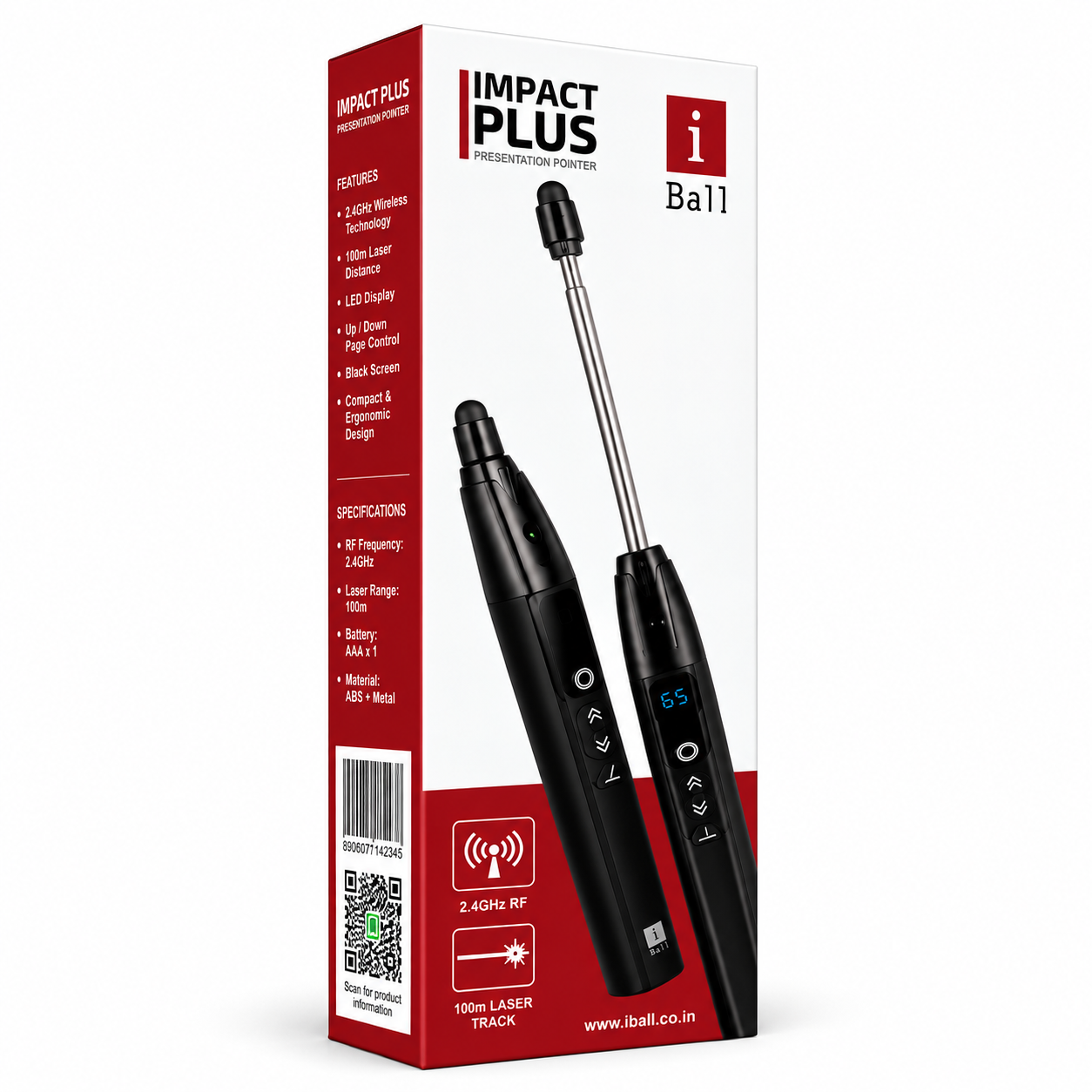 iBall Impact Plus Wireless Laser Presentation Pointer with Telescopic Pointer