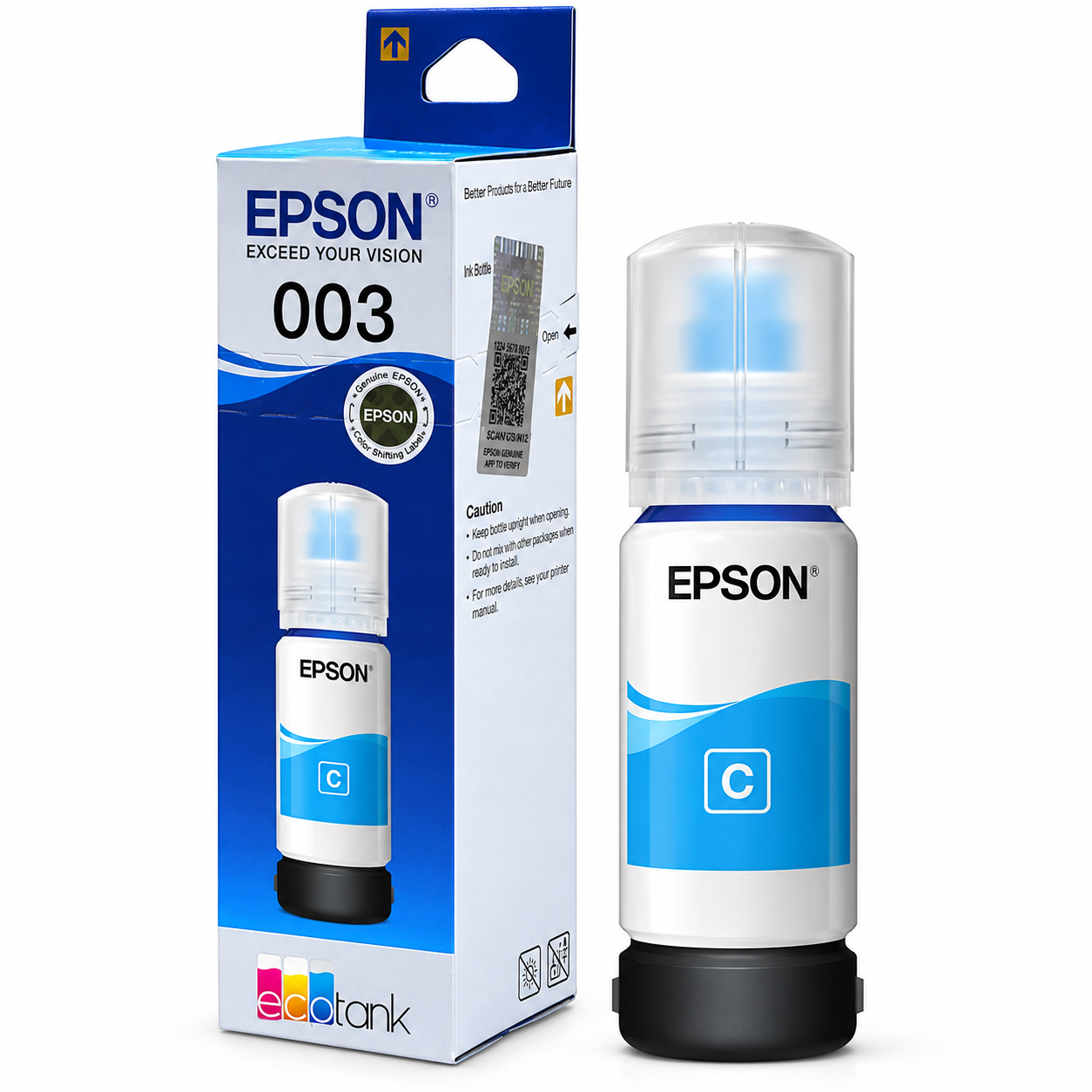 Epson 003 Cyan Genuine Inkjet Ink Bottle 65ml