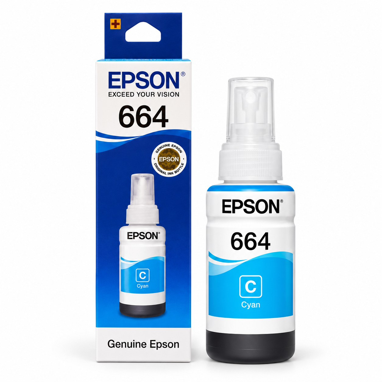 Epson 664 Cyan Genuine Inkjet Ink Bottle 70ml
