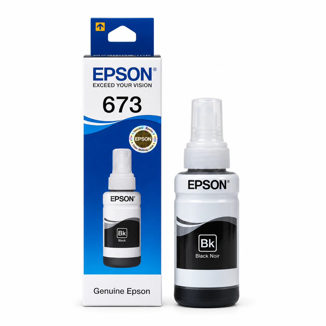 Epson 673 Black Genuine Inkjet Ink Bottle 70ml