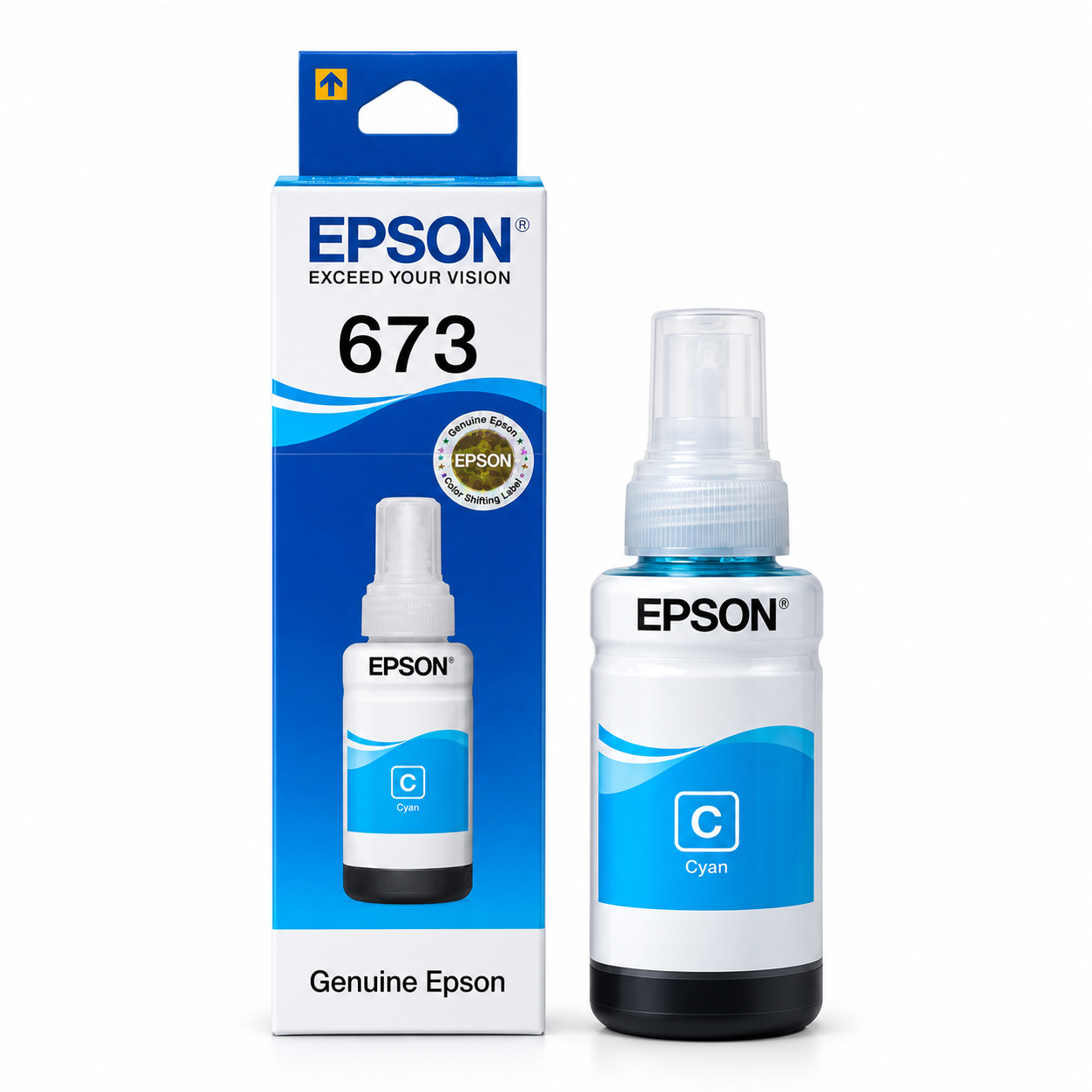 Epson 673 Cyan Genuine Inkjet Ink Bottle 70ml