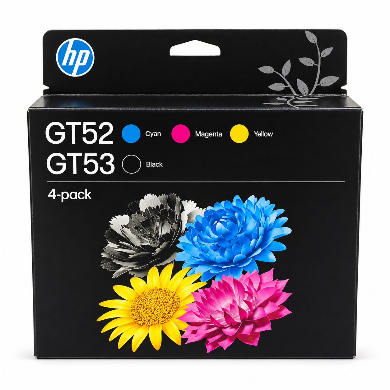 HP GT52 Cyan Magenta Yellow GT53 Black Ink Bottle Combo